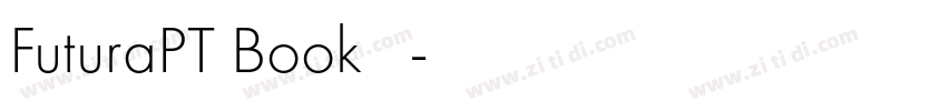 FuturaPT Book 常规字体转换